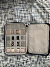 Caja organizadora de relojes de viaje con 18 ranuras para Apple Watch, caja de almacenamiento de correa de reloj, doble capa