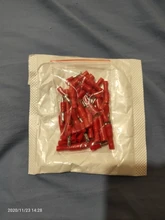Crimp-Wire-Terminals Bullet-Butt-Connector Female Insulated Assorted 100pcs Red for 22--16-Awg