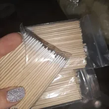 Hisopos de algodón y madera palo para limpieza de oídos de labios delineador de ojos tatuaje maquillaje cosméticos herramientas joyería limpio palos brotes