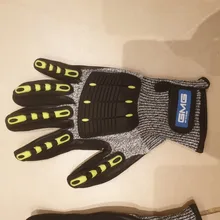 GMG-guantes de trabajo de seguridad TPR, resistentes a impactos y a impactos, antigolpes, mecánicos