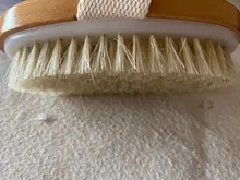 Jabalí-cepillo de madera ovalado para ducha, cerdas naturales, masaje exfoliante, tratamiento de celulitis, circulación sanguínea