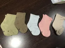 5 par/lote medias infantiles para bebés, niños y niñas, calcetín abrigado de otoño e invierno, acanalado, ropa de un Color, accesorios para niños de 0 a 9 años