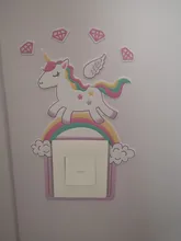 Switch-Cover Wall-Sticker Outlet Unicorn Room-Decor Luminous-Switch Flamingo Silicone