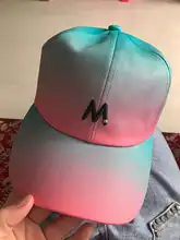 Gorra de béisbol con letras degradadas para mujer, gorro de béisbol con letras bordadas estéreo de Color coreano para primavera y verano