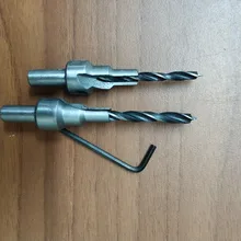 HCS-Juego de brocas avellanadas de 5 flauta, conjunto para carpintería, conjunto para taladro de banco tornillo de escariador Woo, herramienta de 3-6mm