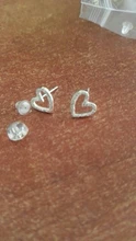 La Monada corazón Stud pendientes para las mujeres de plata 925 corazón esmerilado bien joyería aros para mujer pendientes de plata de ley 925