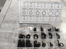 Conjunto de juntas tóricas de goma negra, arandela de lavadora, 18 tamaños con caja de plástico, 225 unids/lote