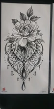 Pegatinas de tatuaje temporal a prueba de agua para hombre y mujer, tatuaje Negro Grande, Cráneo de Tigre, León, Lobo, rosa, pierna, pecho, tatuaje falso para brazo