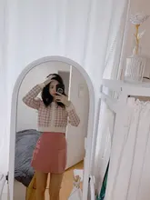 OCEANLOVE cuadros suéteres mujeres corto Slim coreano nueva moda Chaquetas de punto Otoño Invierno dulce 2021 Chaqueta Mujer 18825