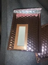 Bolsas de burbuja de papel de aluminio acolchadas, color oro rosa, para correo, autoadhesivo, 50 Uds.