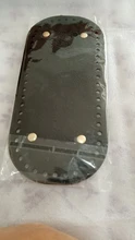 Parte inferior larga para bolsa de punto, accesorios para bolso de cuero PU, fondo hecho a mano con 52 agujeros, bolsa de ganchillo artesanal, fondo de 22x10cm