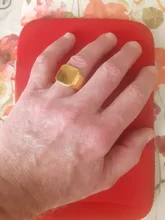 Anillo de Color dorado grueso clásico para hombre, accesorios de dedo para fiesta de cóctel, joyería, diseño estable, regalo de cumpleaños