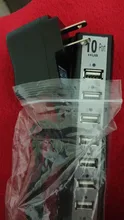 HUB USB 10 Puerto Hi-Speed USB 2,0 Hub + adaptador de corriente para PC portátil uso de la computadora adaptador de alimentación de USB2.0 con interruptor para PC