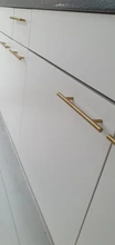 KAK-perillas de manija recta para puerta de cocina, manijas de acero inoxidable doradas de 2 ~ 20, 10mm de diámetro, para muebles