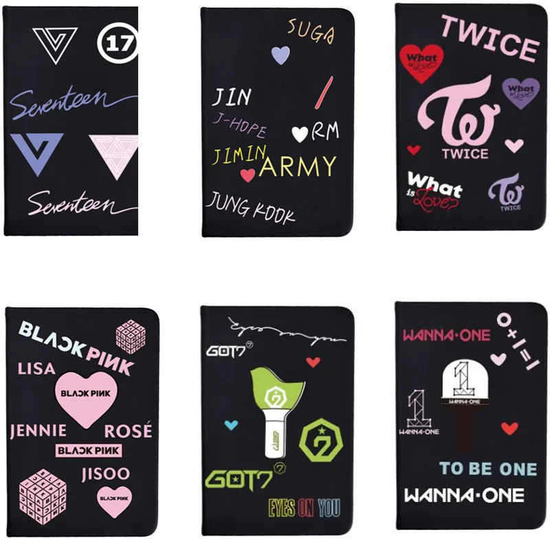 KPOP Cartoon BLACKPINK TWICE GOT7 SEVENTEEN WANNA ONE Bangtan Boys Diary Travel Journal Notebook Office Shool Supplies
KPOP Cartoon BLACKPINK TWICE GOT7 SEVENTEEN WANNA ONE Bangtan Boys Diary Travel Journal Notebook Office Shool Supplies
