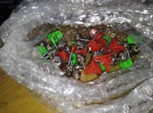 10 unids/lote mordedura alarmas pesca rod campanas de abrazadera de barra protector de esquina de las campanas de pesca accesorio ABS aire libre YJ-231 de Metal