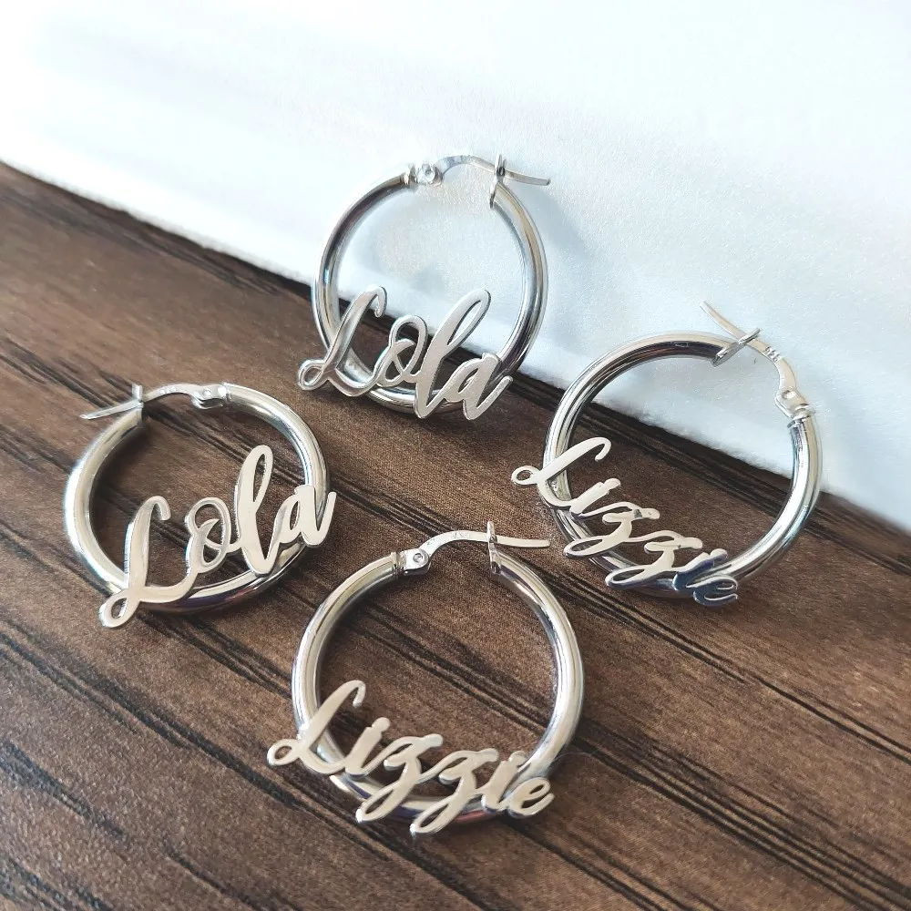Vaoov 925 Sterling Silver Name Hoop Earrings
Vaoov 925 Sterling Silver Name Hoop Earrings