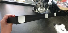 Estante de aluminio para cocina, un solo nivel estante de para champú, estante del balcón, color negro