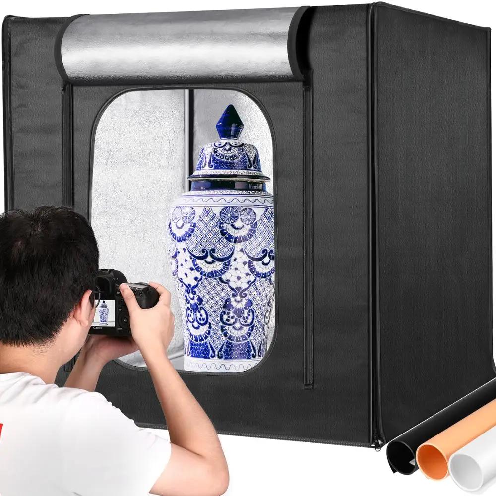 Neewer Photo Light Box, Adjustable Brightness Studio Photography Lighting Shooting Tent + 3 LED Light Panel
Neewer Photo Light Box, Adjustable Brightness Studio Photography Lighting Shooting Tent + 3 LED Light Panel