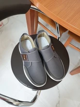 Zapatillas de deporte informales para hombre, zapatos de lona para exteriores, fondo suave, con Velcro, para caminar, resistentes al desgaste, para primavera y otoño