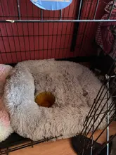 Cama de perro supersuave, caseta cuadrada mullidas de gato, cojín cálido y cómodo para dormir, sofá lavable, cachorro de felpa larga