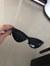 Moda lindo Sexy señoras ojo de gato gafas de sol de las mujeres Vintage Retro pequeño Triangular Cateye gafas Mujer al aire libre gafas