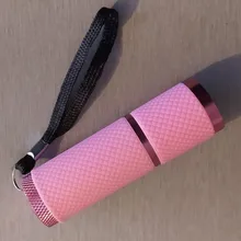 Mini lámpara portátil UV 9 LED Morado para secado de uñas, linterna para esmalte de uñas en Gel artístico, herramientas de máquina