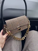 Accesorios para bolso de mujer, piezas desmontables, cadena de repuesto, oro sólido, acrílico, correa de lujo, cadena para asa de hombro