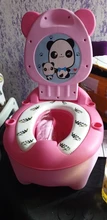 Orinal de Panda para bebé, asiento de inodoro de entrenamiento, respaldo cómodo, silla de WC, portátil, plegable, para niños y niñas