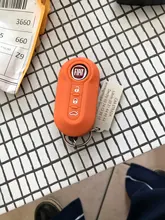 ZAD silicona set de fundas de piel para fiat 500 3 botones remoto llavero en blanco de las piezas de automóvil accesorios de colores