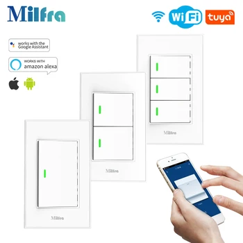 Cloud Intelligence Switch DIY Smart Home Led Push Button On Off, 1 Gang, 2 3 Gangs White works with Amazon Alexa, Google Home
Cloud Intelligence Switch DIY Smart Home Led Push Button On Off, 1 Gang, 2 3 Gangs White works with Amazon Alexa, Google Home