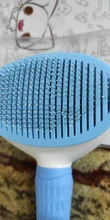 Eliminación de Peine cepillo para mascotas aseo gatos quitar pelo autolimpiante peine para pulgas para perros de peaje automático cepillo de pelo Trimmer
