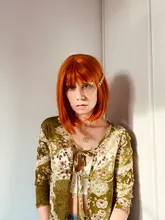 NICESY-Peluca de Bob corto sintética con flequillo para mujeres blancas/negras, uso diario, fibras de alta temperatura