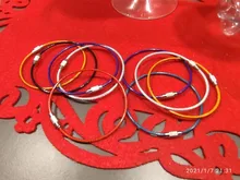 Llavero EDC colorido de acero inoxidable, herramientas para exteriores, herramientas, Cable, cuerda, tornillo de bloqueo, 10 Uds.