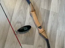 Arco largo para arquería 30-45 libras, arco tradicional hecho a mano con descanso de flecha para caza al aire libre