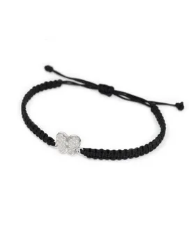 White Gold bracelet macrame and with zircons Butterfly
White Gold bracelet macrame and with zircons Butterfly