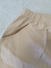 Pantalones cortos de cintura media para mujer, shorts femeninos informales de algodón y lino, disponible en talla grande, a la moda, 2020