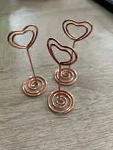 Clip de foto de corazón para boda de 4 estilos, soporte de mesa para números, decoración de escritorio, soporte de Metal para tarjetas, suministros de fiesta