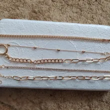 5 unids/set Punk de cristal de oro pulsera cadena gruesa mujer Bohemia geométrico cadena OT hebilla pulsera conjunto de joyas de niña de fiesta regalo