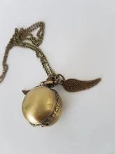 Reloj de bolsillo de bola para niños, colgante de cuarzo con alas, collar, reloj, cadena de 80cm