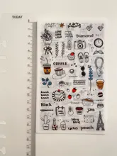 Pegatina de papel para decoración de diario de viaje de estilo europeo, planificador de etiquetas de álbum de recortes, Kawaii, regalos coreanos, pegatinas estacionarias