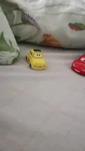 Disney-Coche de juguete de McQueen Jackson para niños, juguete de autos infantil de metal fundido, alusivo a película Cars, regalo de cumpleaños o de navidad, de alta calidad, 2, 3, 1:55
