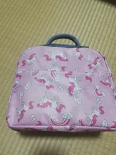 QQD-fiambrera térmica con asas para gatos, bolsa aislante para picnic, viaje, contenedor de comida portátil, desayuno, estudiante, unicornio