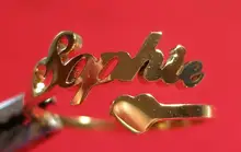 Anillo de boda de acero inoxidable con nombre de corazón y letras personalizadas para mujer, joyería de aniversario ajustable