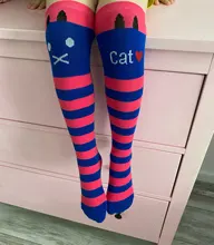 Calcetines de algodón suave para niñas, calentadores de 2 a 12 años, calcetines hasta la rodilla con dibujos animados de animales, calcetines para bailar
