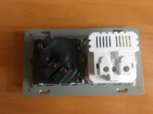 SRAN-enchufe eléctrico de pared con conexión a tierra, indicador LED oculto, enchufe doble con usb, 146x86mm