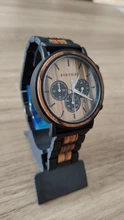 BOBO BIRD reloj de madera para hombre erkek kol saati reloj de madera elegante de lujo cronógrafo relojes militares de cuarzo en caja de regalo de madera