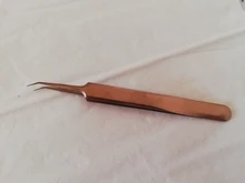 Pinzas de acero inoxidable para extensión de pestañas, juego de pinzas de alta precisión, color dorado y azul