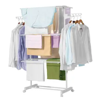 Drying rack linnen's Vertical Folding. 3 Levels Doubles plus 2 Side Wings. Drying rack Compact with wheel castors
Drying rack linnen's Vertical Folding. 3 Levels Doubles plus 2 Side Wings. Drying rack Compact with wheel castors