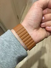 Correa de cuero para Apple Watch, 44mm, 40mm, 38mm, 42mm, accesorios, pulsera magnética, pulsera iWatch serie 3 4 5 se 6